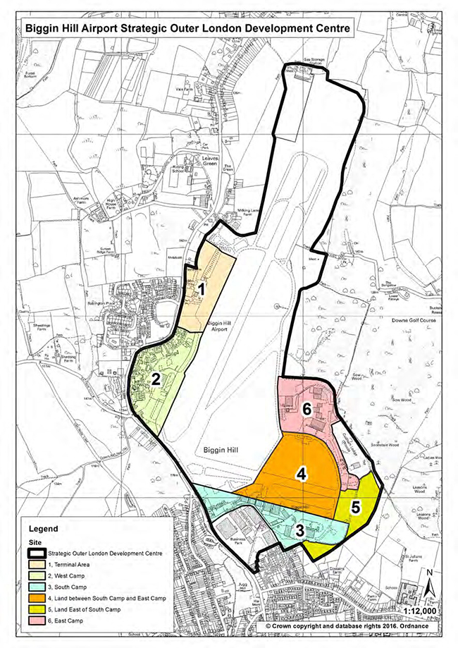 Map: Biggin Hill Strategic Outer London Development Centre (SOLDC)