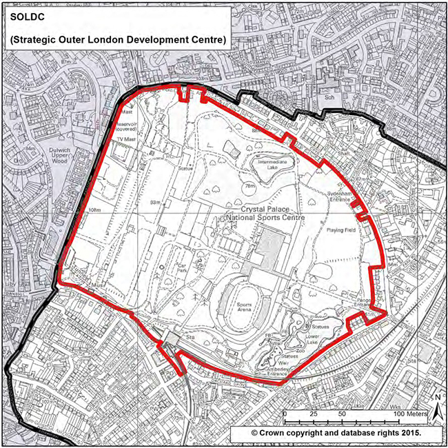 Map: Crystal Palace Strategic Outer London Development Centre (SOLDC)