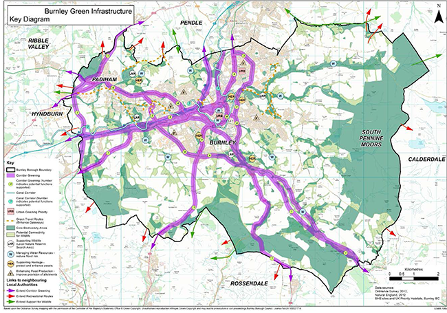 Burnley Green Infrastructure Key Diagram