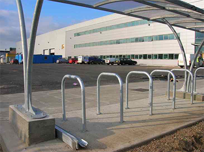 Figure 7.6 Bicycle parking facility, new factory