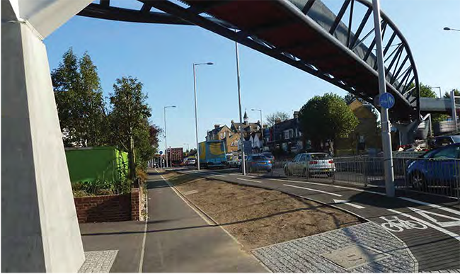 View towards Bowes Primary School along Bowes Road