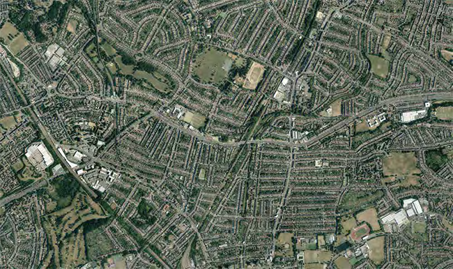 An aerial View of the North Circular Area