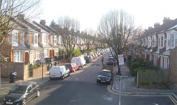 View South along Ollerton Road