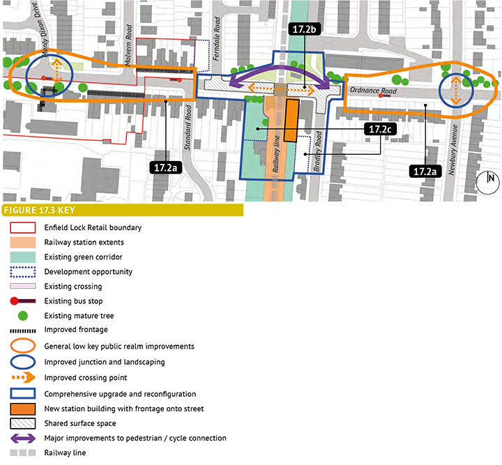 Figure 17.3: Enfield Lock Station Area- Policy Principles: Long Term