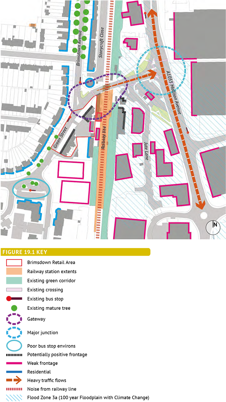 Figure 19.1: Brimsdown Station Area- Key Issues