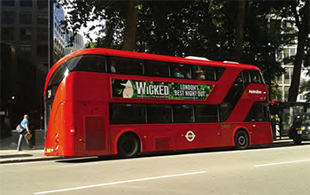 Photograph of new bus operating in London