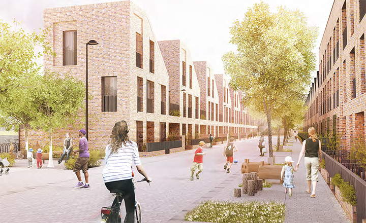 The new development at Dujardin Mews will provide new family homes and flats