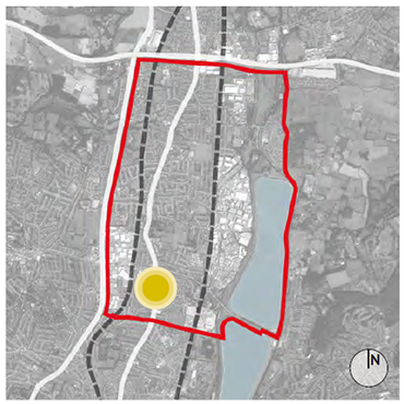 Key plan showing location of Ponders End High Street within overall NEE area