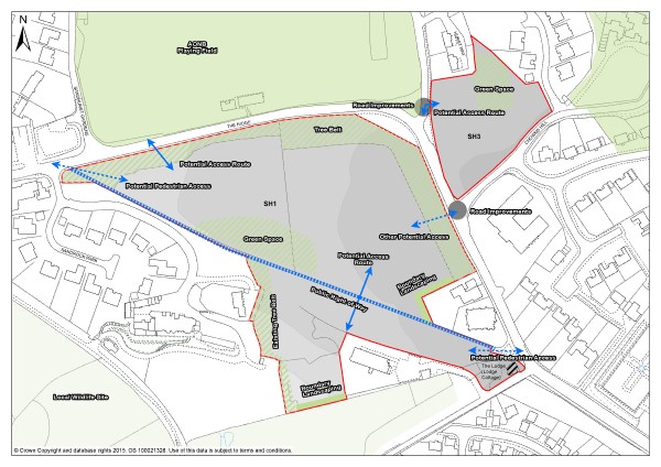 Figure 101: Design Brief for sites at Land adjacent to Sandrock Park, The Ridge (SH1) and Hurst Court, The Ridge (SH3)