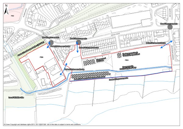 Figure 99: Design Brief for sites at Seaside Road, West St Leonards (FB3) and Cinque Ports Way (Former Stamco Timber and TA Centre (FB6)