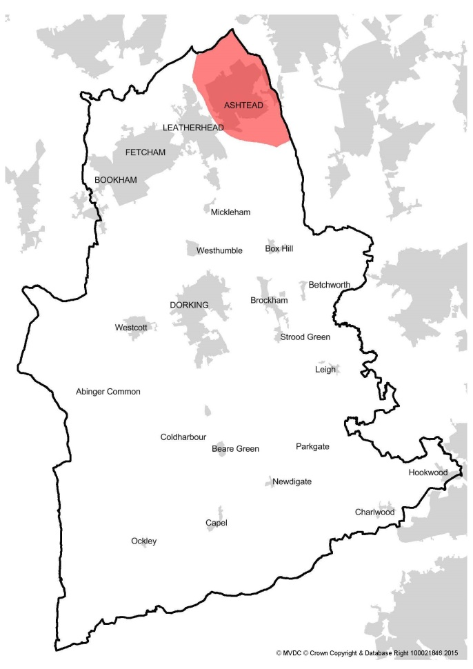 Figure 2 Ashtead within Mole Valley