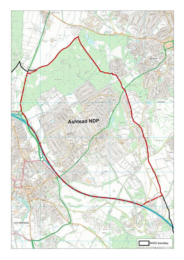 Map of Ashtead NDP Boundary