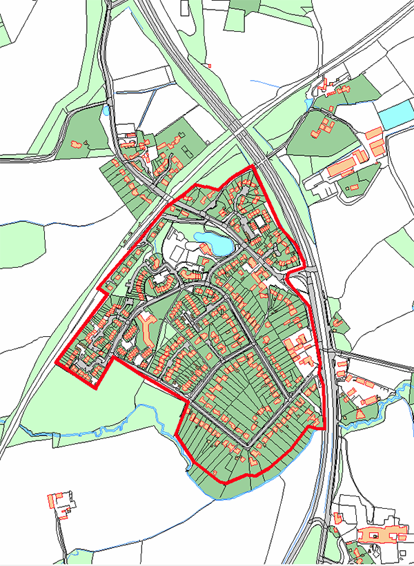 Figure 10 – Plan illustrating existing village settlement boundary for Beare Green