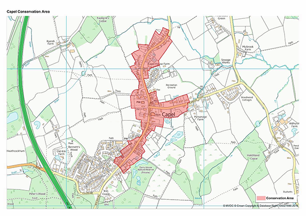 Figure 10 – Plan illustrating existing village settlement boundary for Beare Green