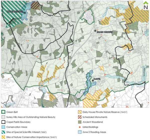 Figure 2 ‐ Map of Parish showing character of the natural environment.