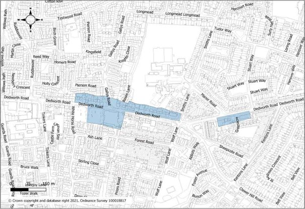 Map LC4 Dedworth Road West, Windsor