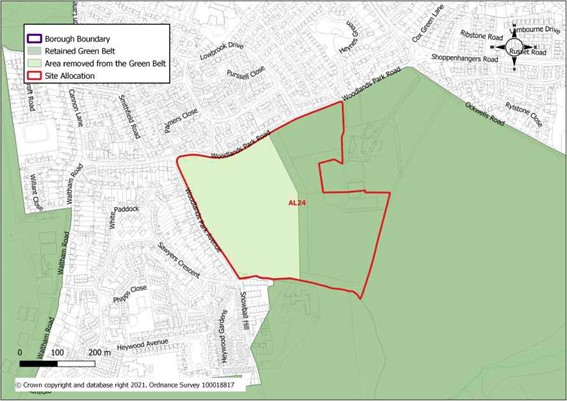 AL24: Land east of Woodlands Park Avenue and north of Woodlands Business Park, Maidenhead