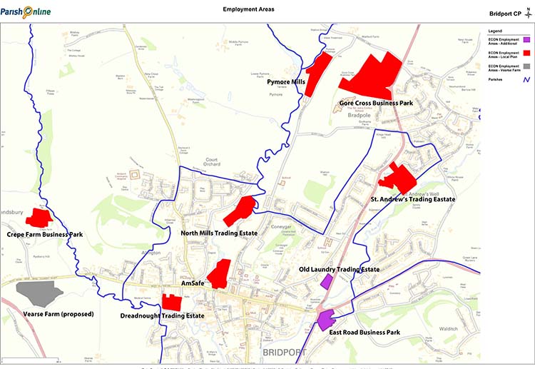 Map 4 Employment sites in the neighbourhood plan area