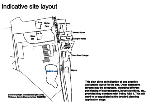 Site 1: Field south of ‘Higher Still’, west of B3143