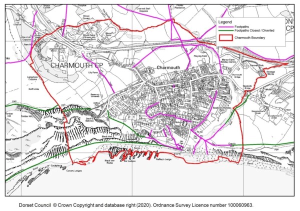 MAP 9.1 Existing and Closed Footpaths