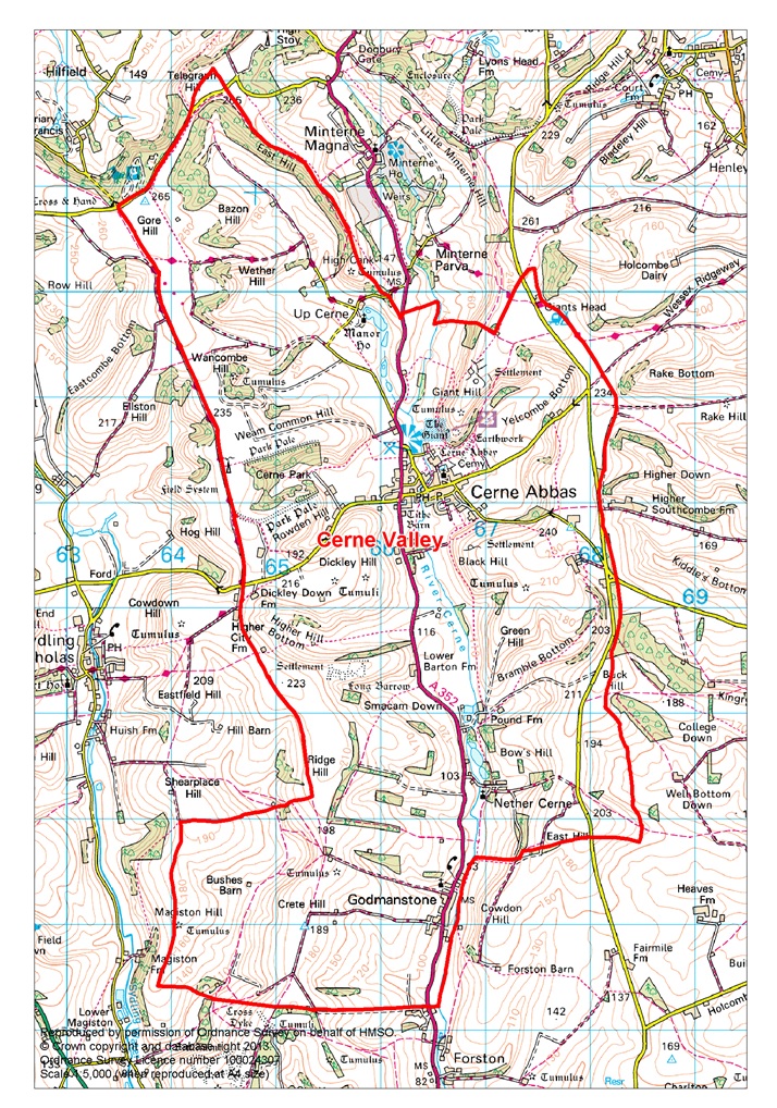 Cerne Valley Parish Council area