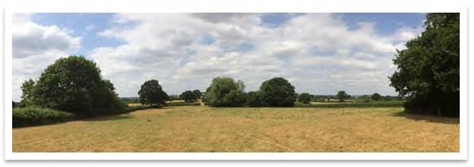 View 3 Footpath behind Penny Lane looking north towards Bishops Caundle