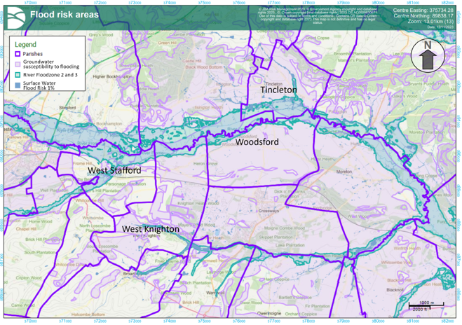 Map showing Flood Risk Areas