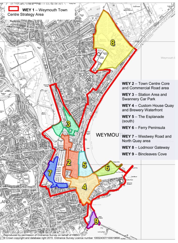 Figure 7.1: Key sites within the town centre strategy area