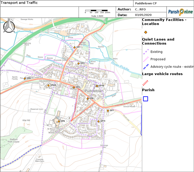 Quiet Lanes and Connections and Large Vehicle Routes