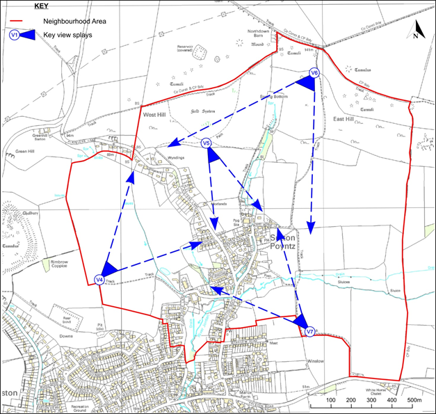 MAP 10 - KEY VIEWS OF VILLAGE FROM SURROUNDING COUNTRYSIDE