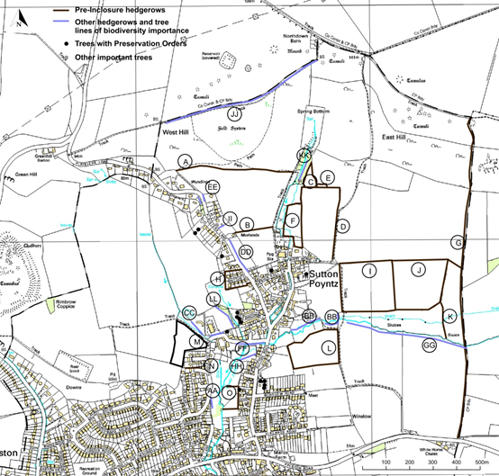 MAP 13 - Important Biodiversity Habitat/Hedgerow Survey