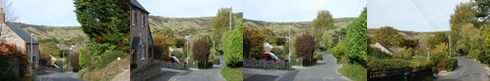 View 3 the sweep down from the Sutton Poyntz stone towards the junction outside the Cart Shed