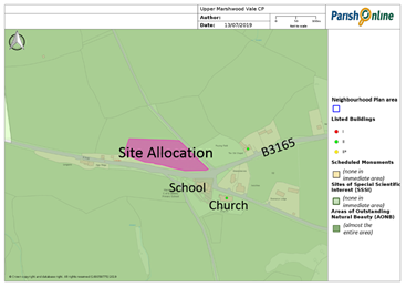 Map showing the Colmer Stud Farm site